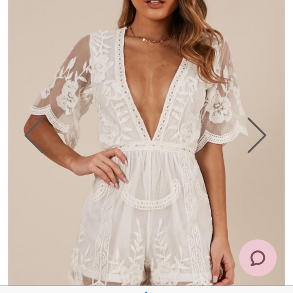 White lace romper